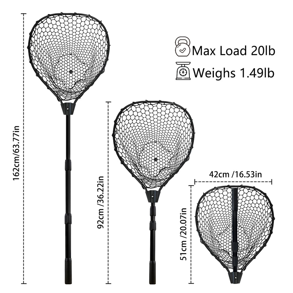 SEASPRO rubber net design minimizes tangles and protects fish skin.