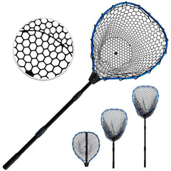 Blue SEASPRO telescoping fishing net with extended handle