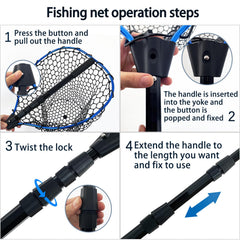 Telescoping handle extended to 63.8 inches