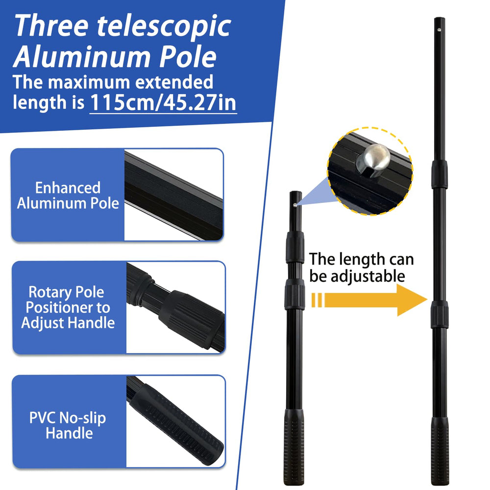 SEASPRO telescoping-handle adjustment action demonstrates easy length changes on the go.