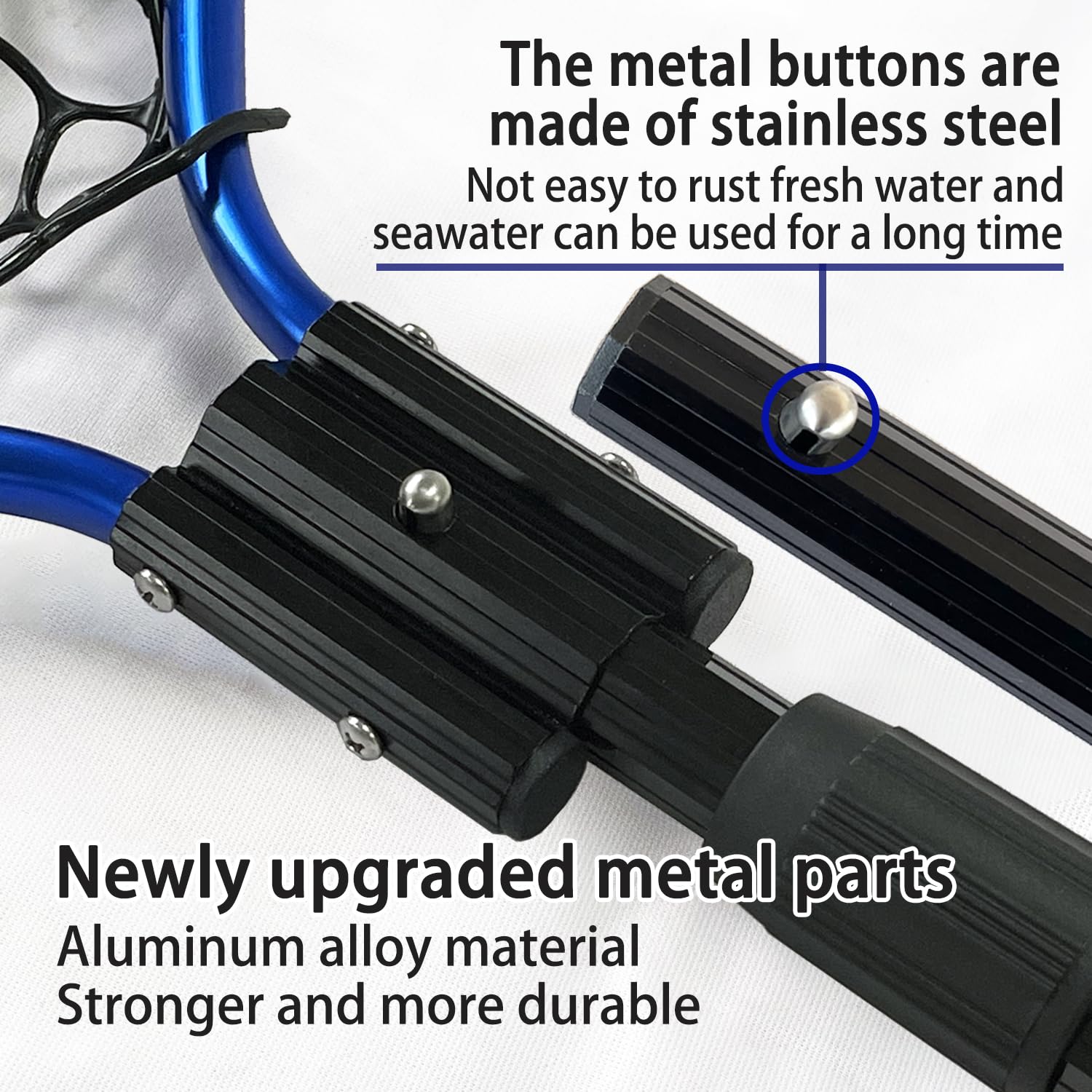 SEASPRO rubber-mesh net minimizes tangles and protects fish skin