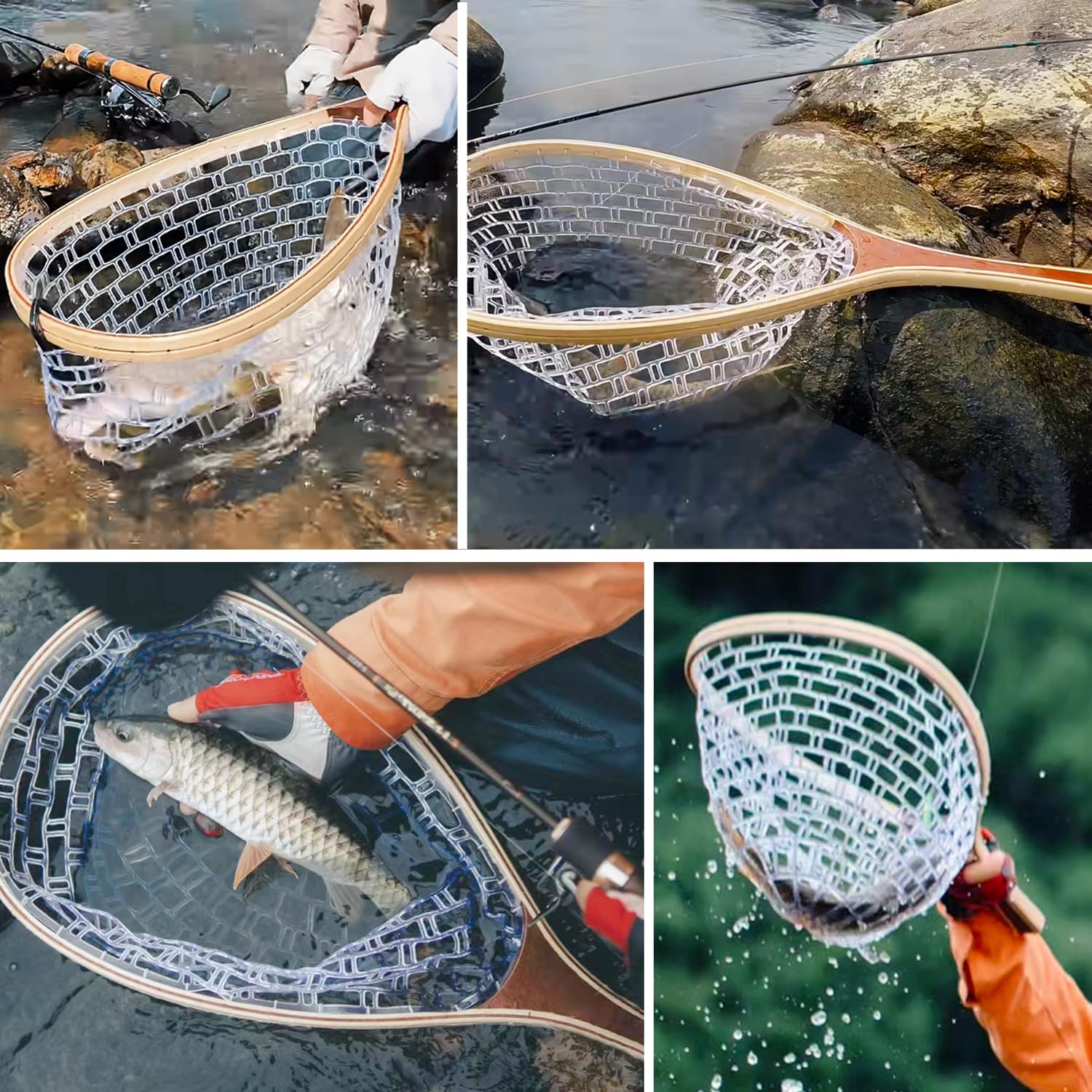SEASPRO landing net stored with magnetic release for transport