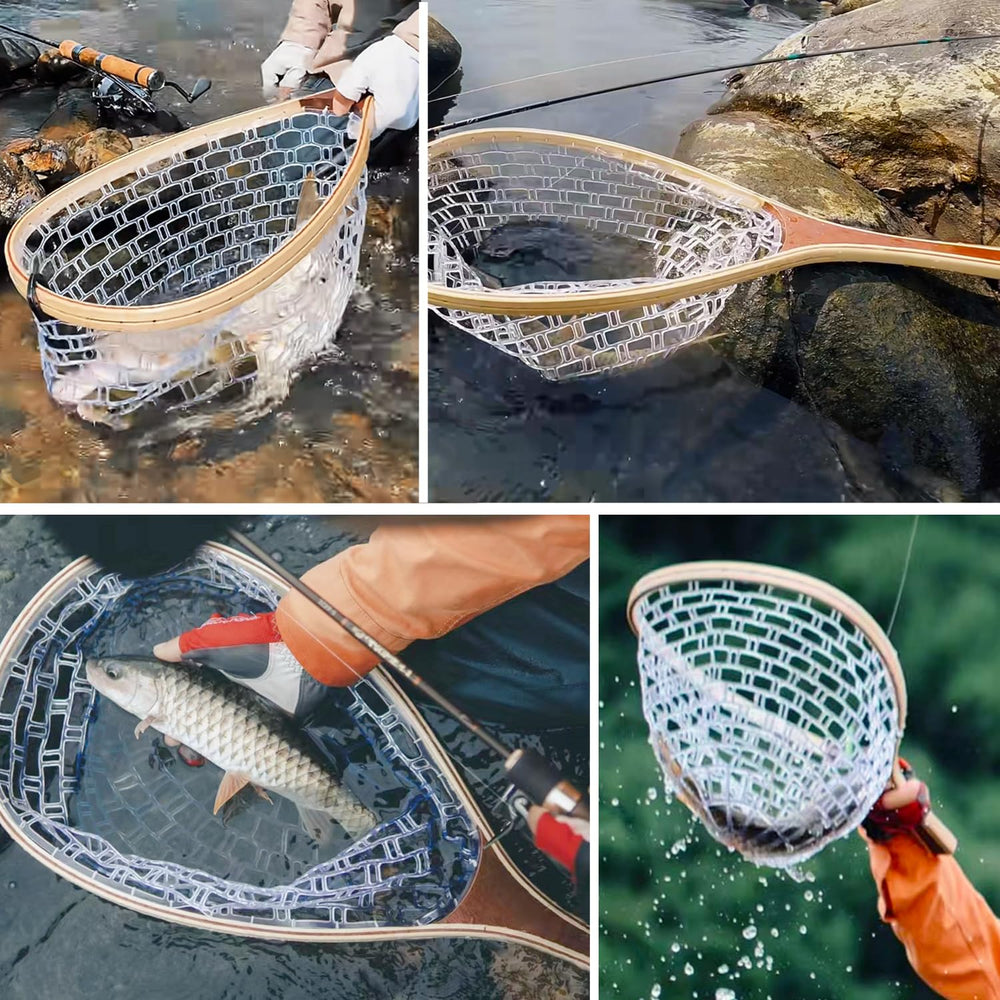 SEASPRO landing net stored with magnetic release for transport