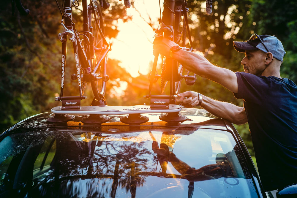 SeaSucker Mini Bomber Max fits virtually any car and adapts to curves.