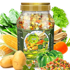 SEAYOFA 24oz mixed ramen toppings canister highlights convenient shelf-stable veggies for quick meals.