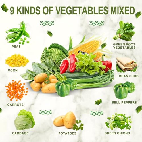 SEAYOFA freeze-dried veggies closeup shows vibrant ingredients ready to rehydrate.