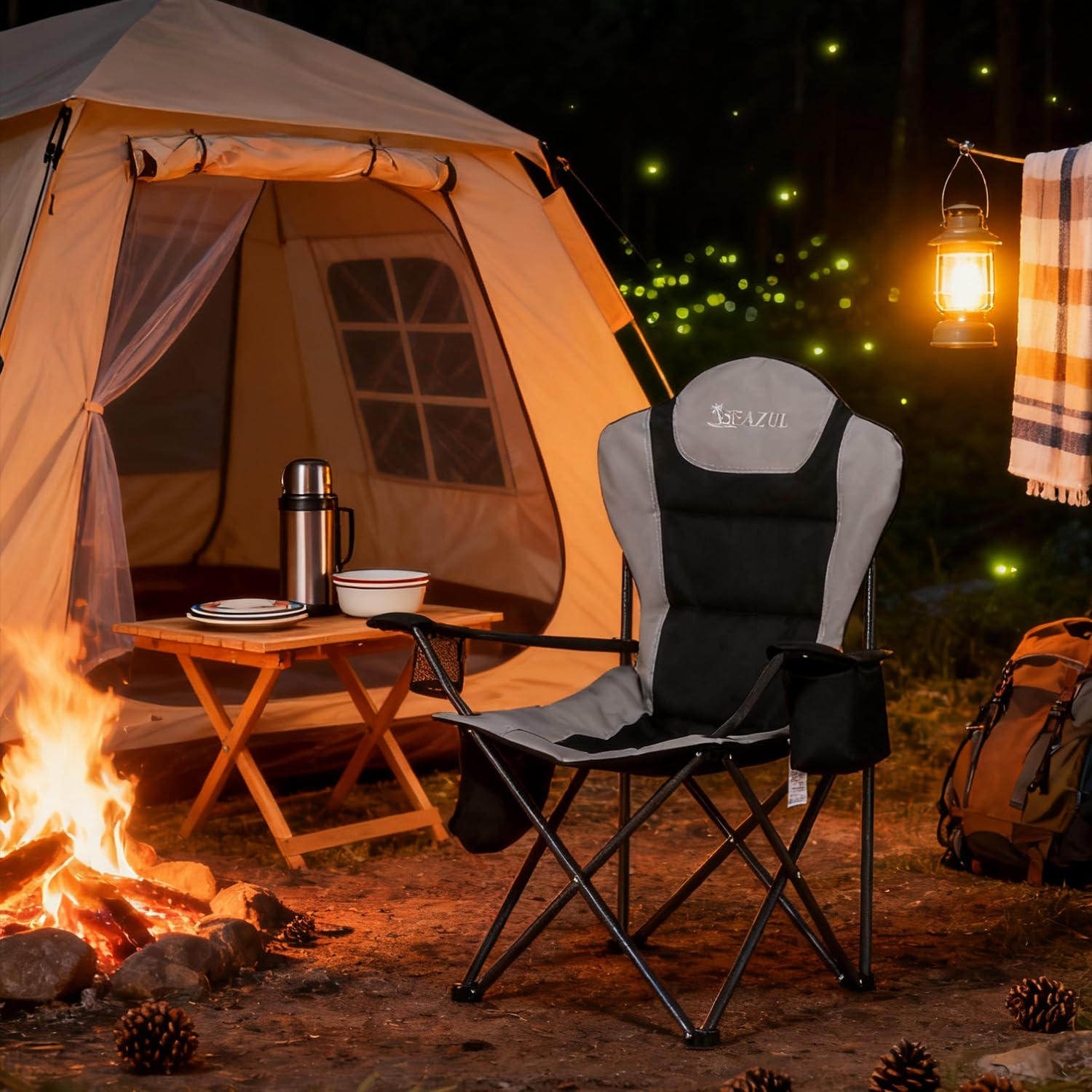 Seazul heavy-duty chair tilted back for soothing outdoor comfort