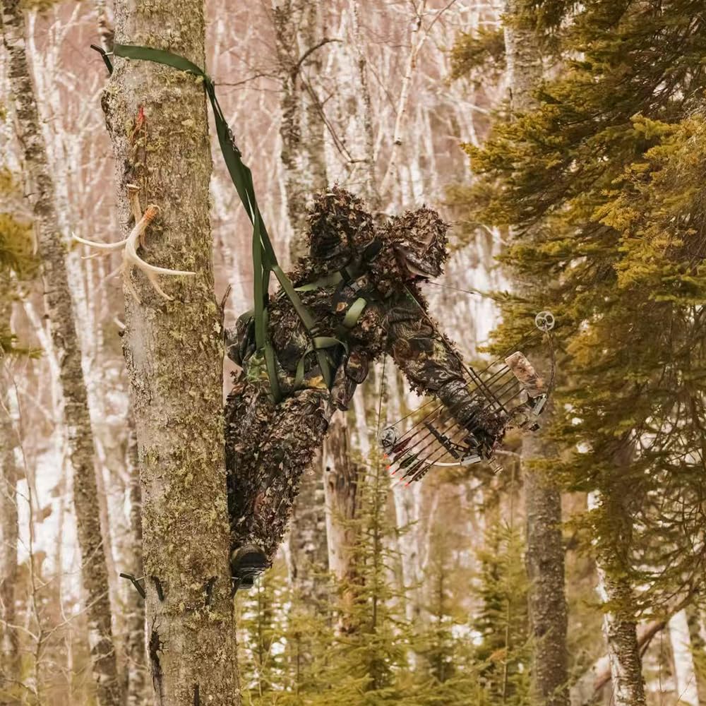 Sebnux matte-textured saddle platform reduces light reflection for seamless jungle camouflage.