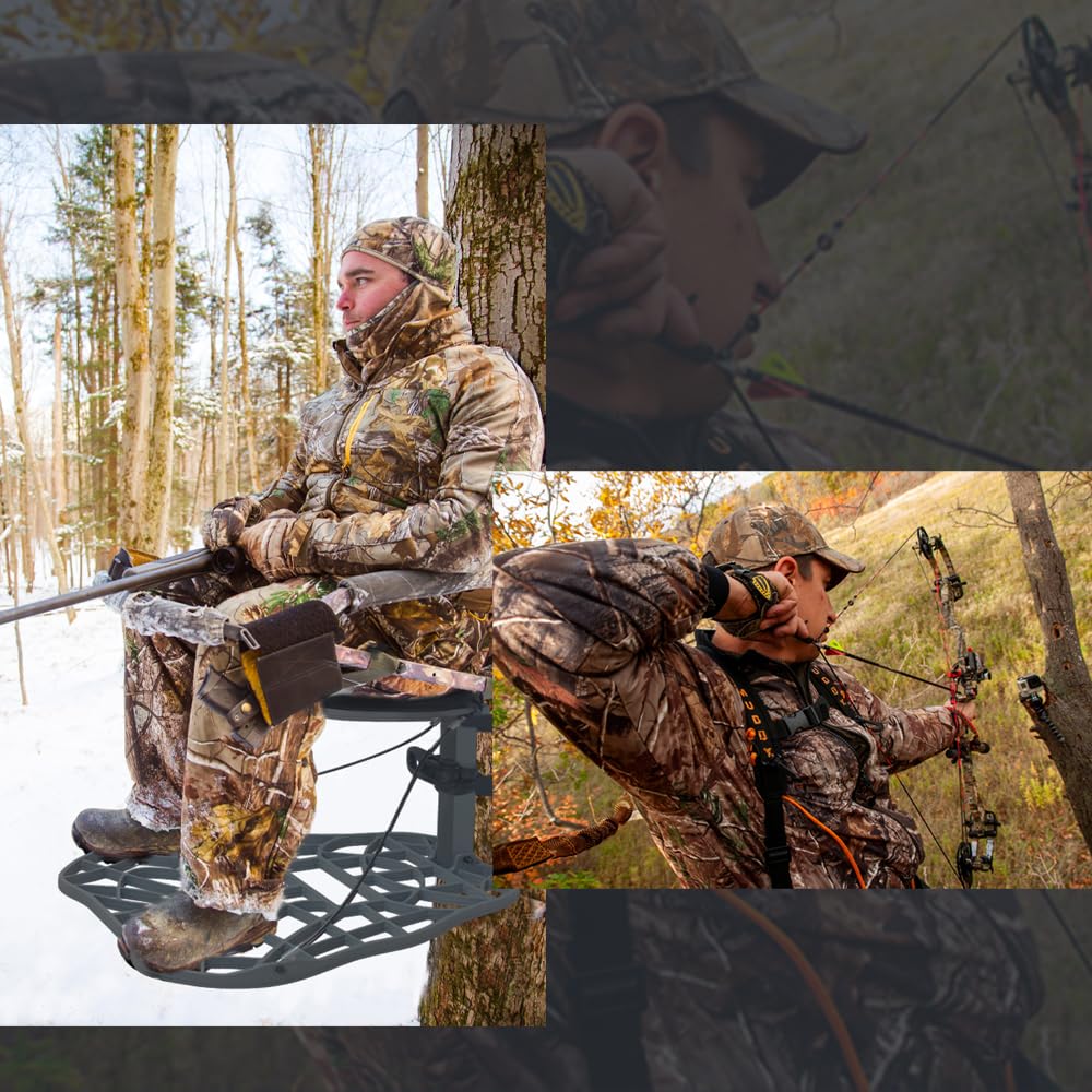Sebnux hang-on stand waterproof EVA-seat offers all-weather comfort.