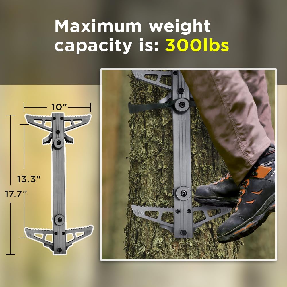Sebnux tree steps feature deep-grip rope to enhance load stability during ascent