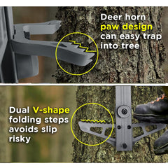 Sebnux hunting tree steps non-slip design grips bark securely during climbs