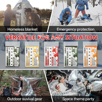 SecuCaptain survival blanket poncho-mode for quick weather protection in the field