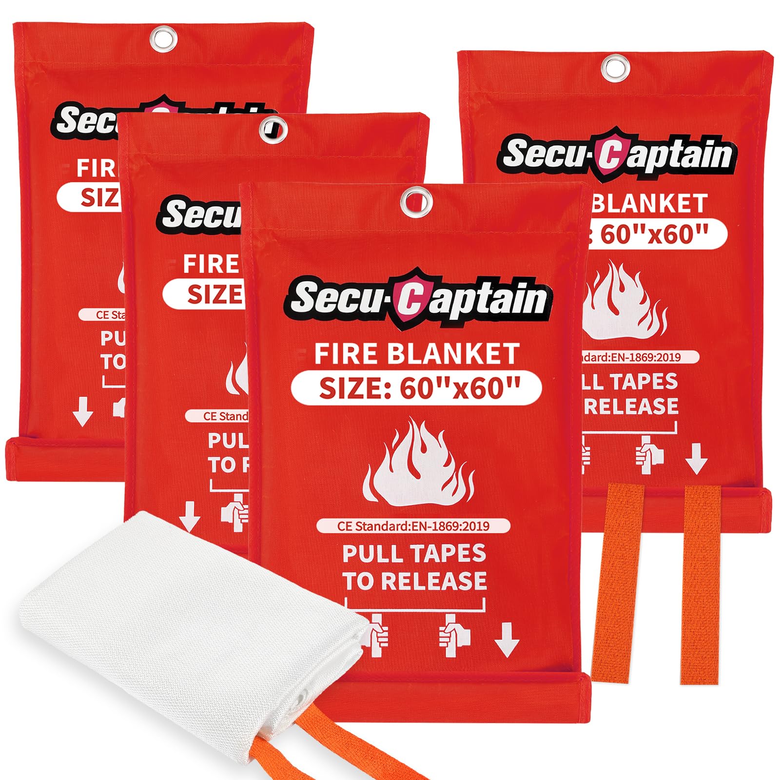 SecuCaptain emergency blanket folded for easy storage and quick access.