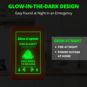 SecuCaptain glow-in-dark label helps locate the blanket at night.