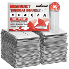 SecuCaptain survival thermal blanket with 84x63 inch coverage for full-body warmth in extreme cold