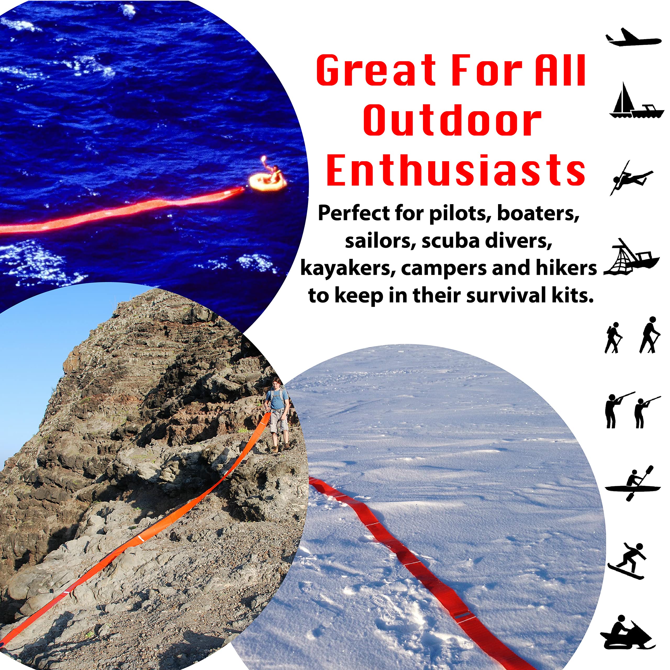 SEE/RESCUE Streamer fits in a pocket for easy access during emergencies.