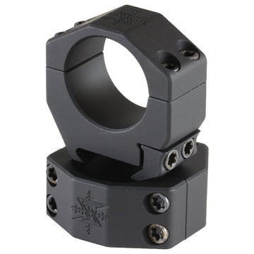 Seekins Precision 30mm tube 097 high 4-cap ring in black finish for secure scope mounting.