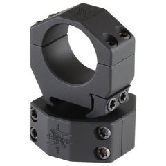 Seekins Precision 30mm tube 097 high 4-cap ring in black finish for secure scope mounting.