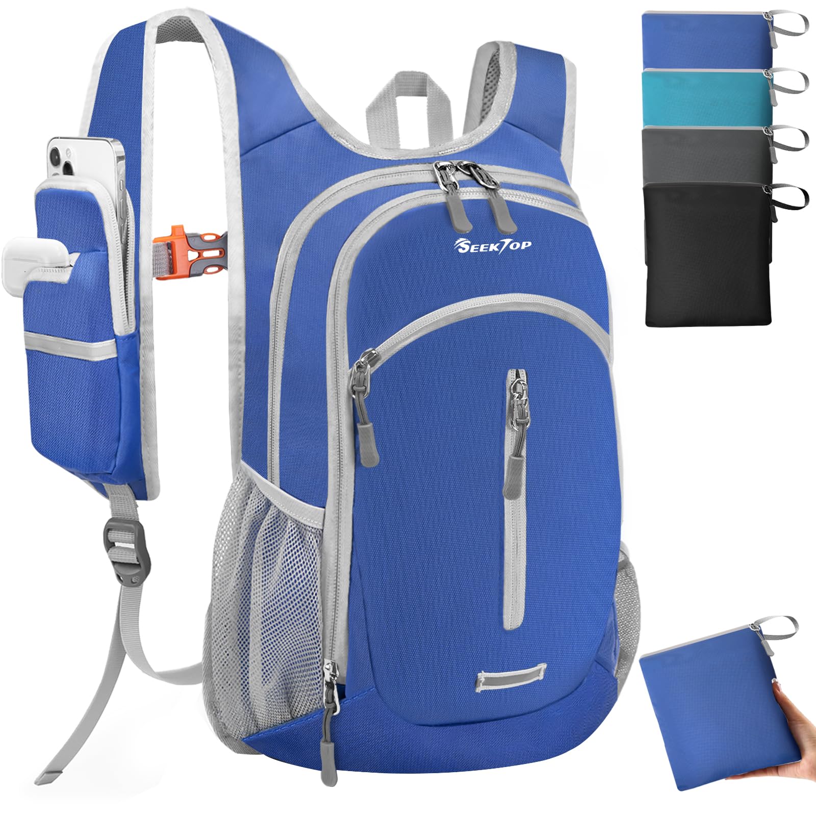 Seektop expandable backpack 12-15L expanded capacity ideal for day trips and commutes.
