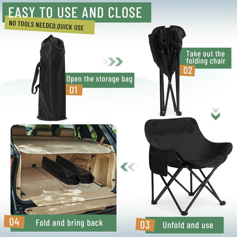 Seeloowy carry bag for camping chair showing convenient strap