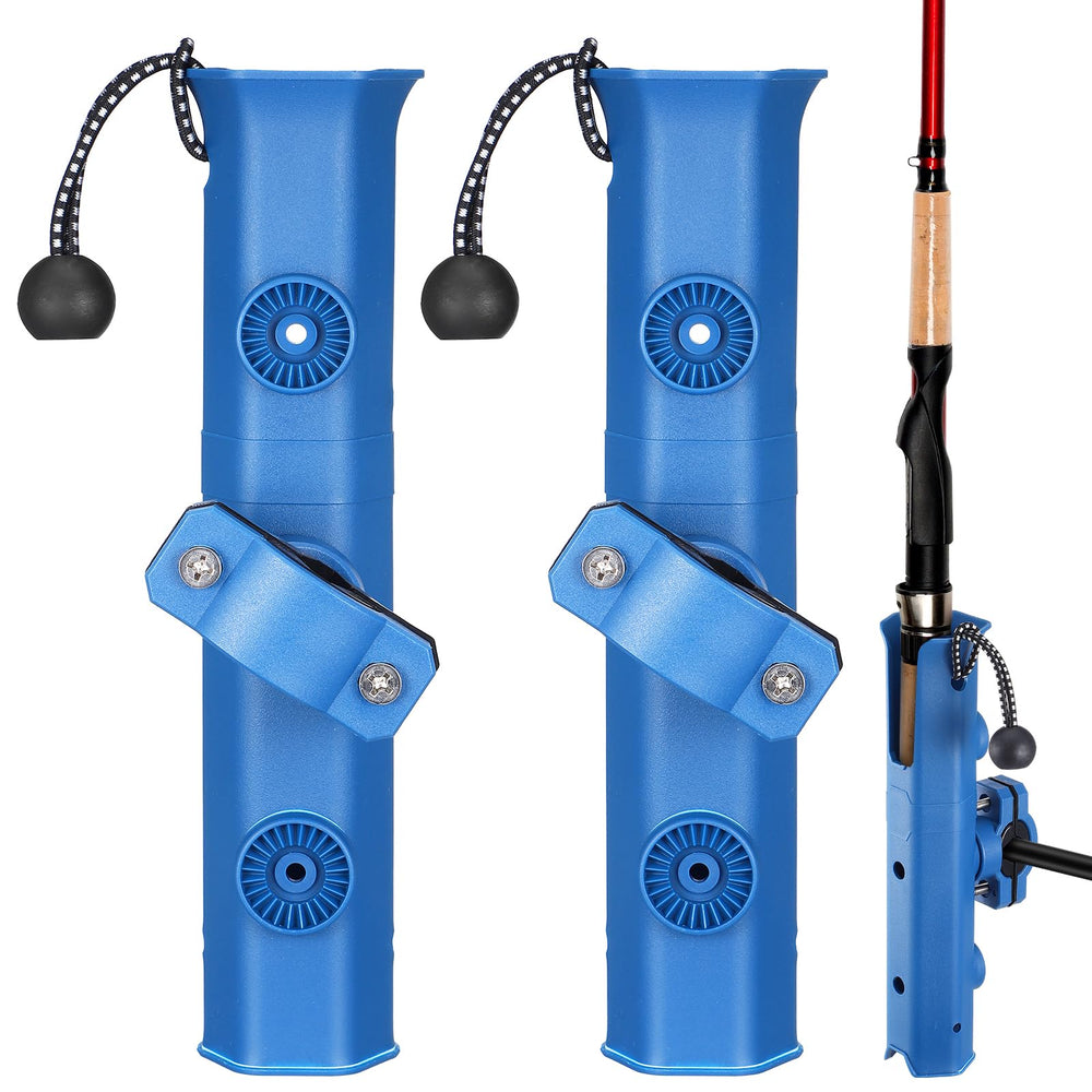Seenelling 2-pack pole mount fishing rod holders blue front view