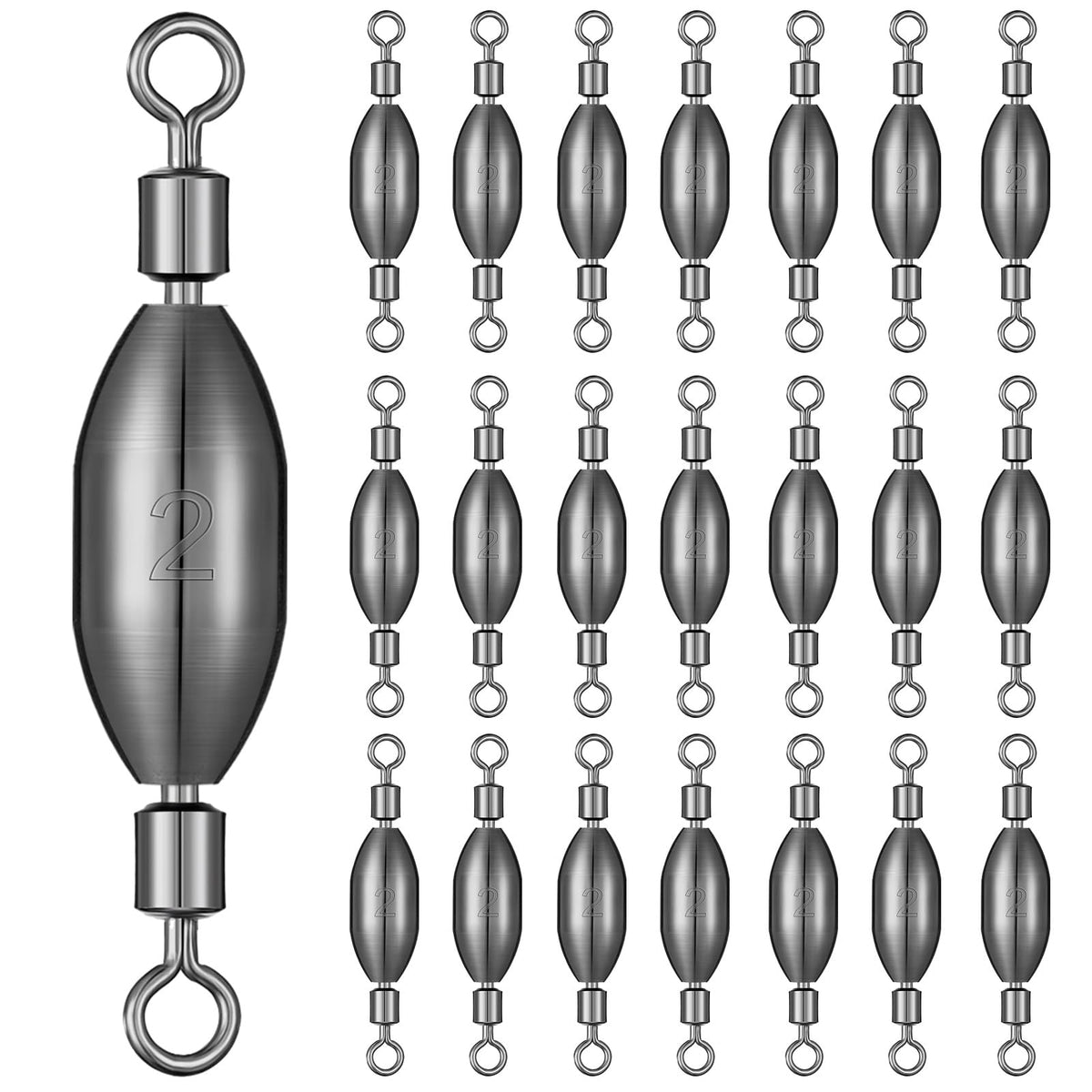 Seenelling brass fishing sinker 0.25 oz with rolling swivels pack of 20