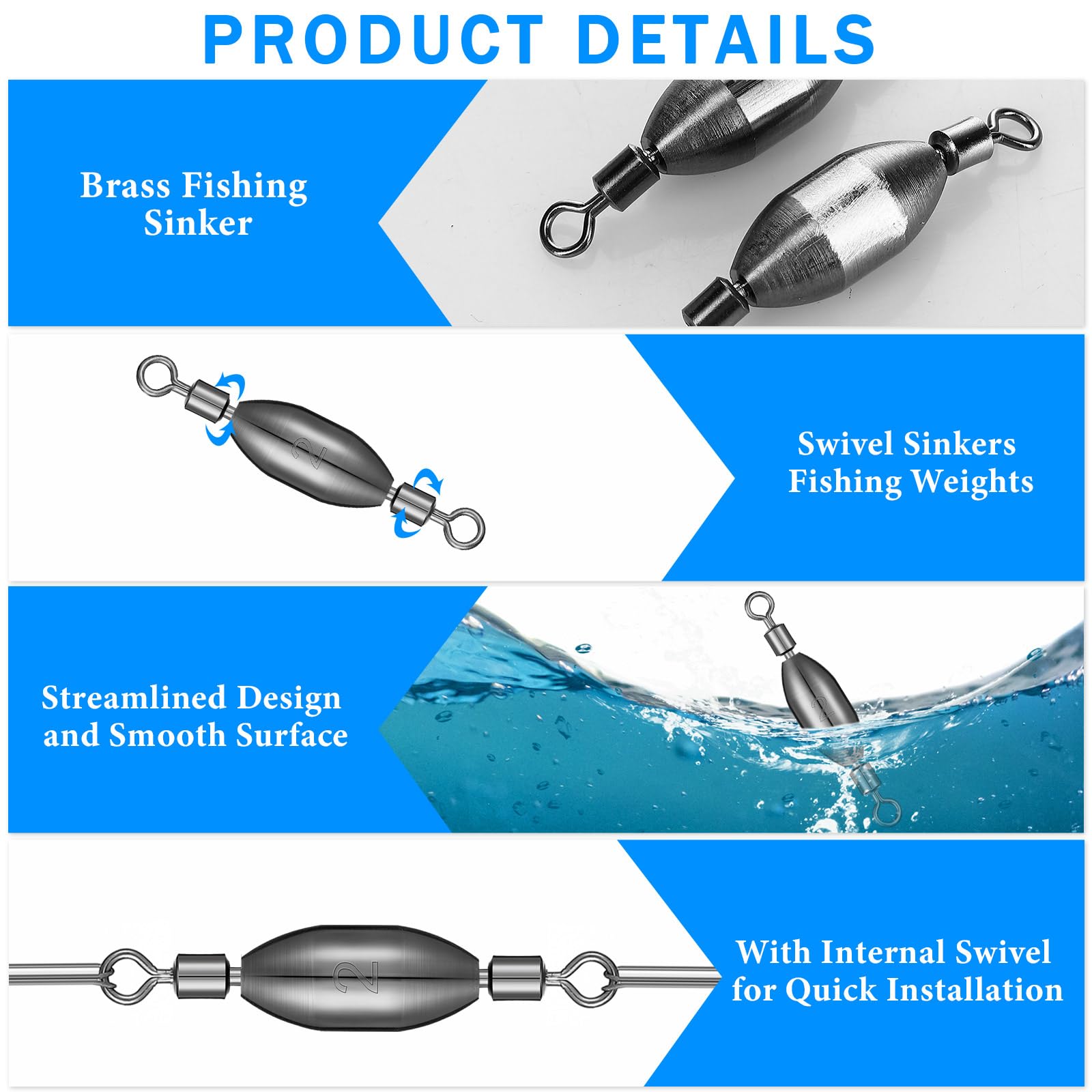 Sinking performance for saltwater and freshwater use