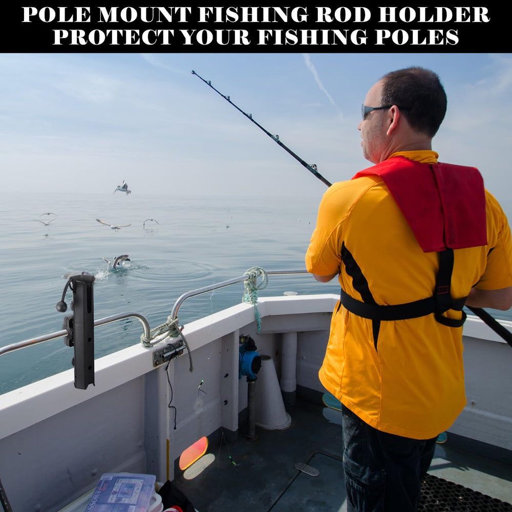 Two rod holders with accessories for bicycle fishing setup