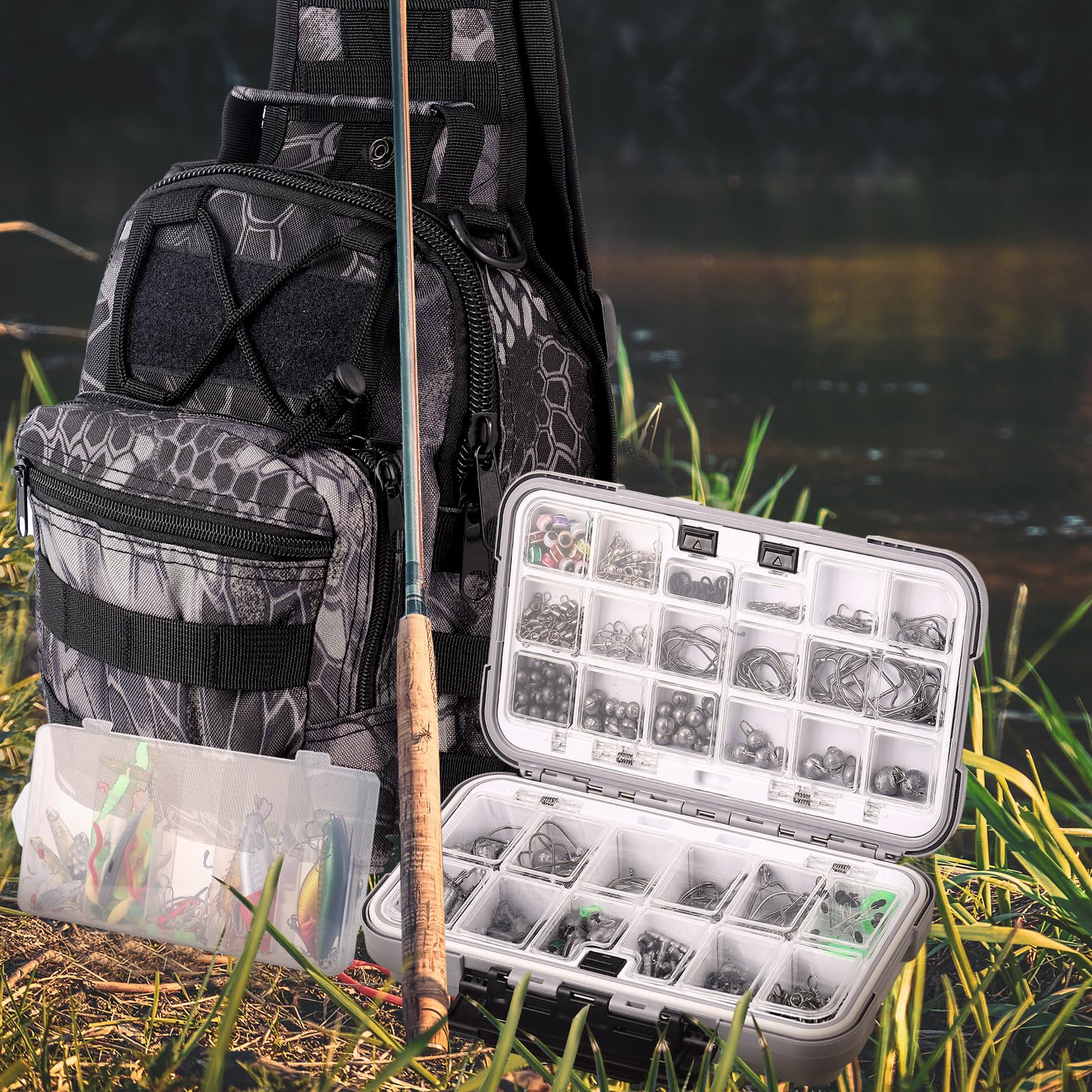Seenelling waterproof backpack and boxes protect gear from water