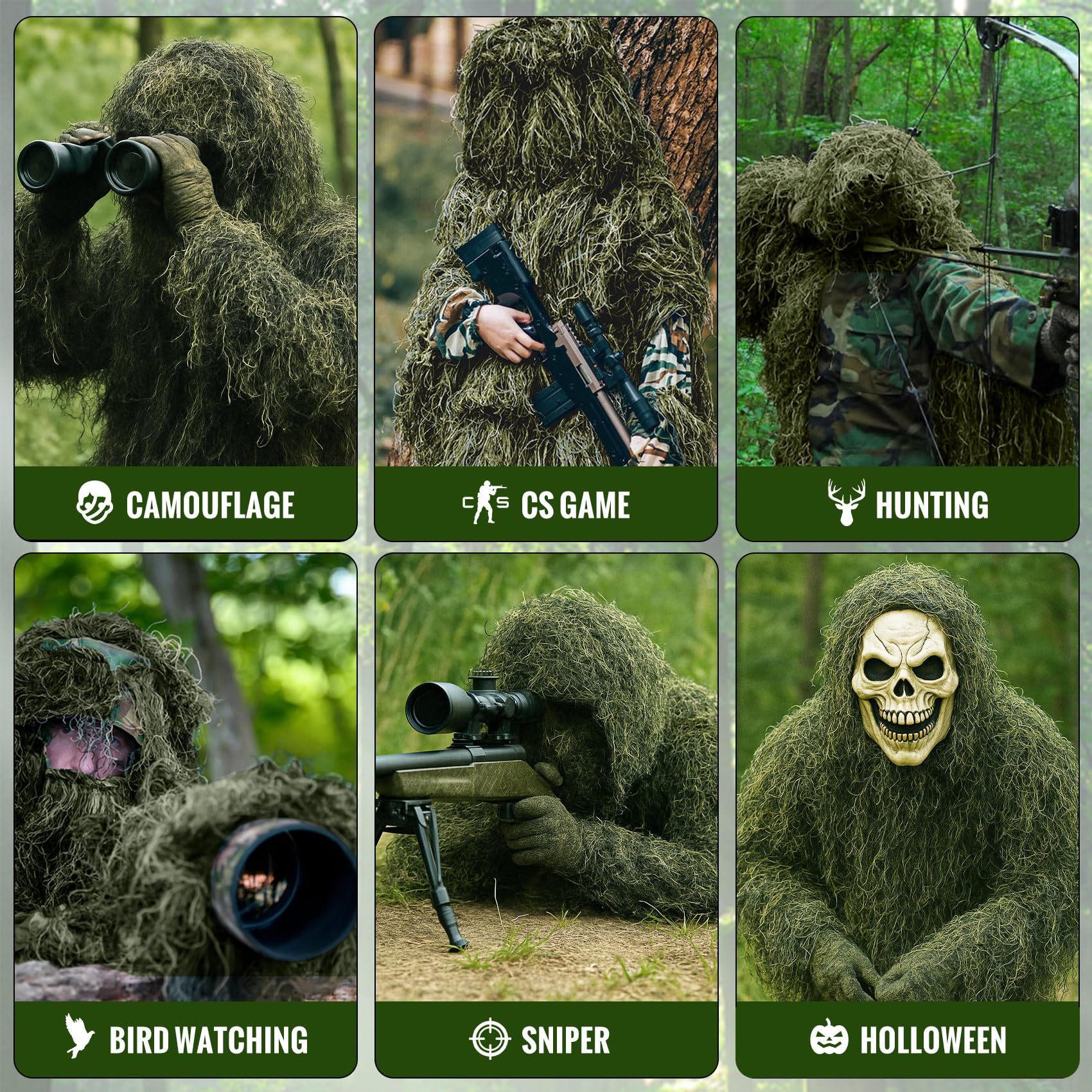 Seeutek 3D camouflage forest-green pattern blends into woodland settings.