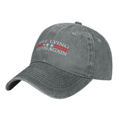 Sefgaen Birdbath Make Lying Wrong Again hat gray side view for street style