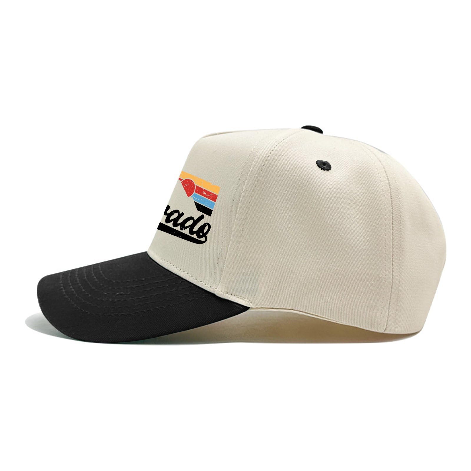 Sefgaen Colorado Mountains cap back view highlights adjustable strap for a comfortable fit.