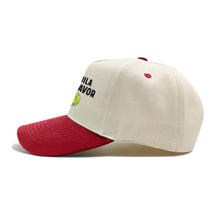 Sefgaen Tequila Por Favor hat burgundy back closeup, metal buckle for easy resizing