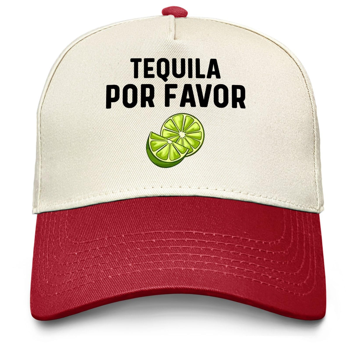 Sefgaen Tequila Por Favor hat burgundy front view, stylish everyday wear