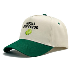 Sefgaen Tequila POR Favor hat side view, modern graphic detail for urban looks.