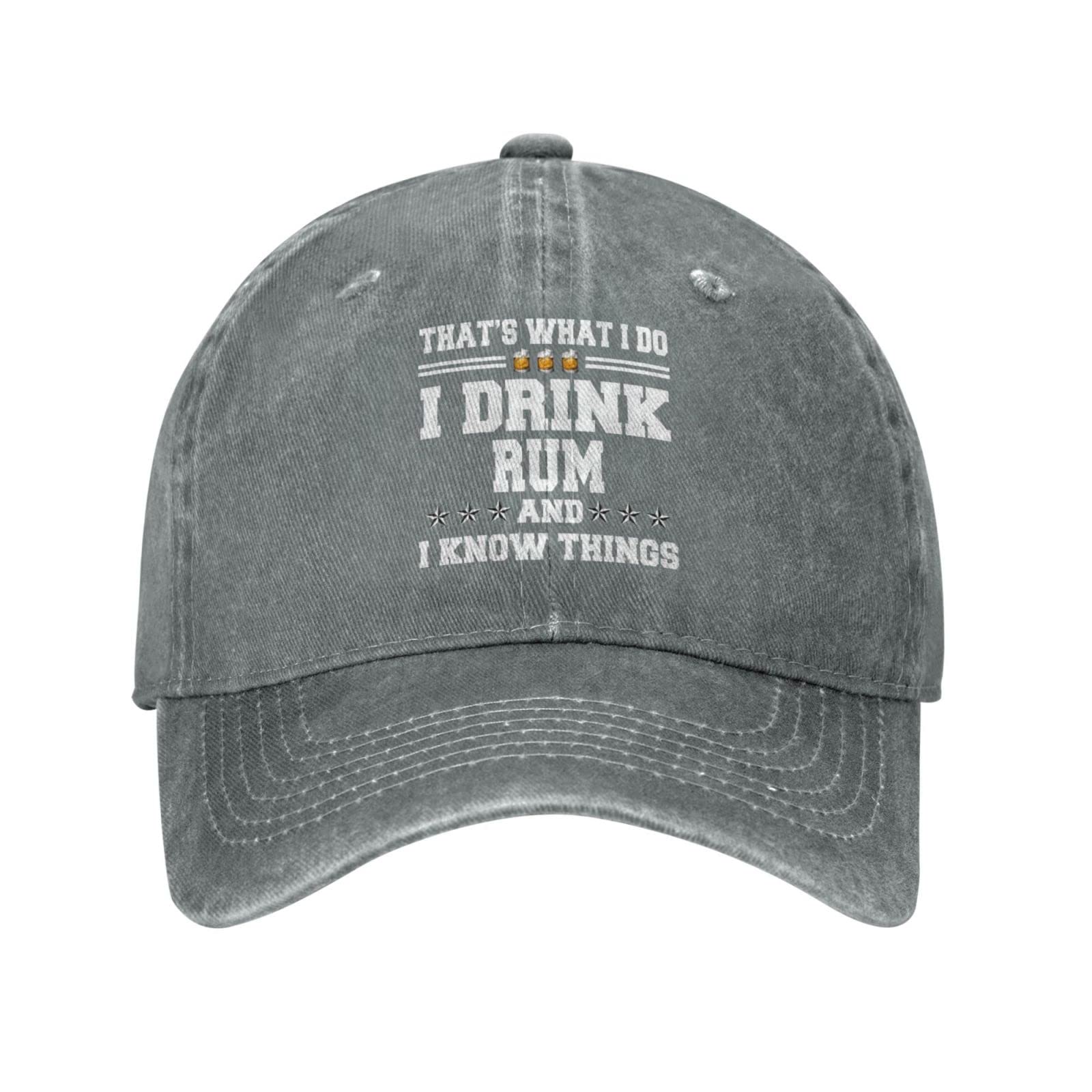 Sefgaen that's what I do rum know things hat gray, bold daily style for casual wear