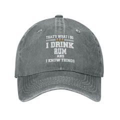 Sefgaen that's what I do rum know things hat gray, bold daily style for casual wear
