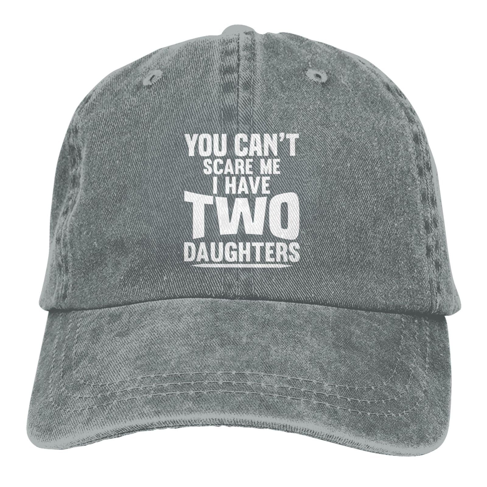 Sefgaen You Can't Scare Me I Have Two Daughters hat gray inside view shows structured crown