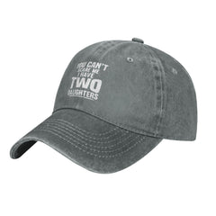 Sefgaen You Can't Scare Me I Have Two Daughters hat gray side view shows versatile style