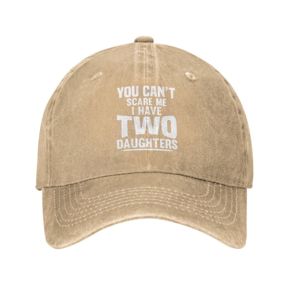 Sefgaen You Can’t Scare Me Two Daughters hat in natural color with adjustable fit.