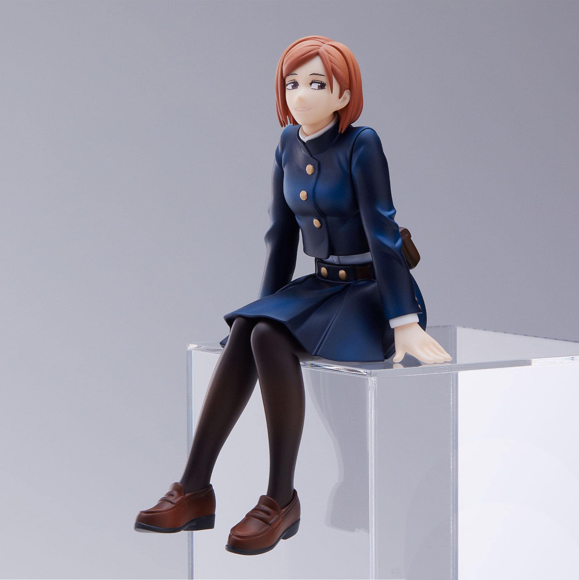 SEGA Nobara Kugisaki Jujutsu Kaisen perching figure with base stand for collectible display.