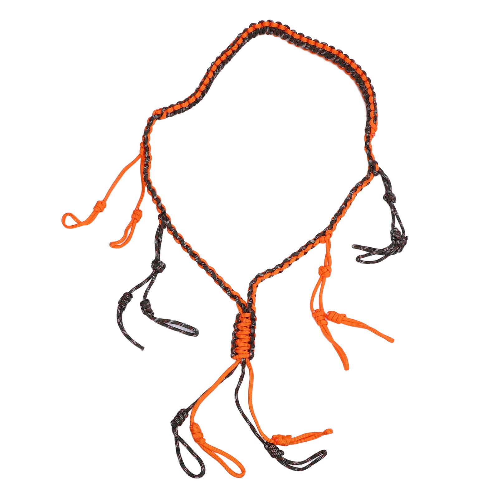 Segrehy duck call lanyard with braided paracord loops in orange for quick access.