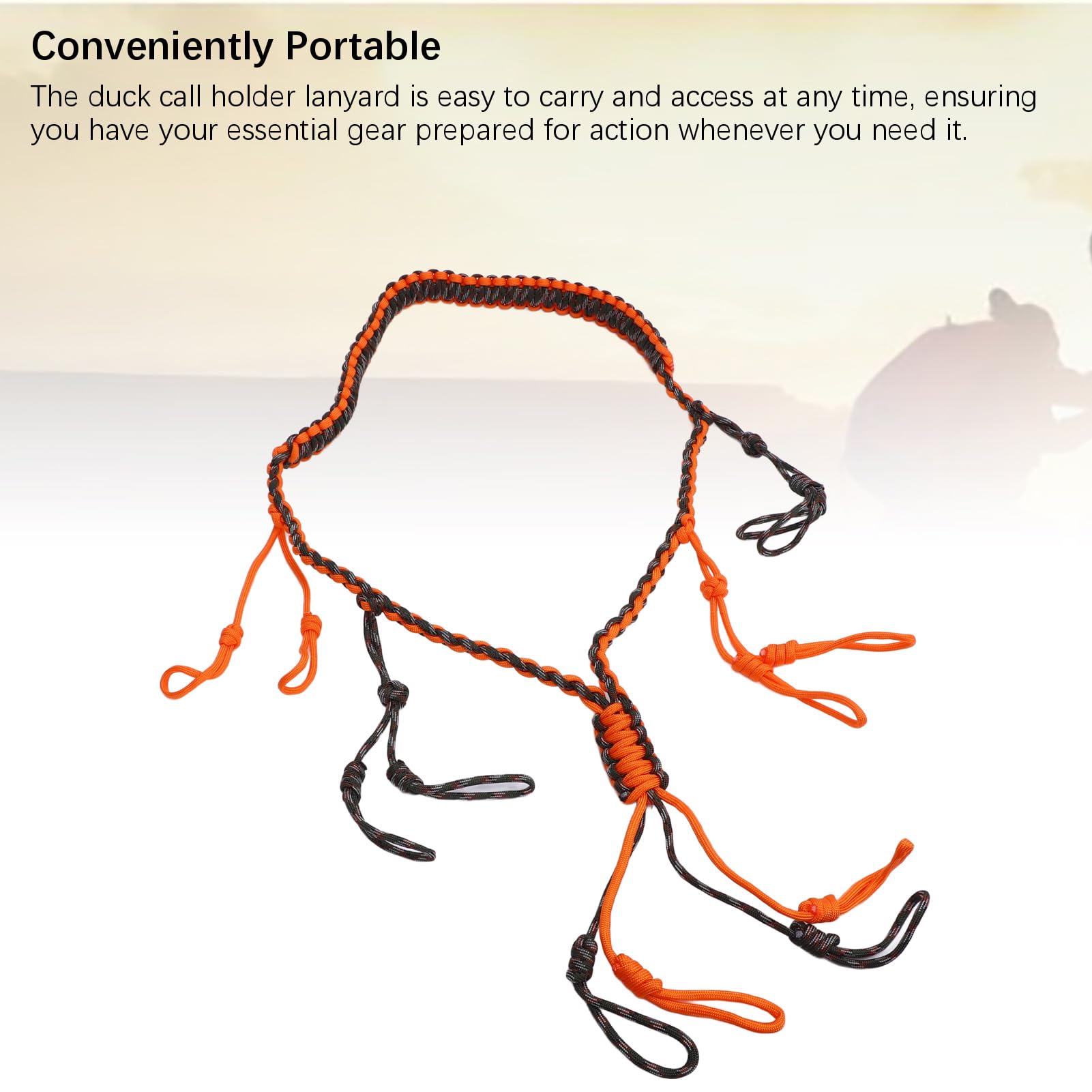 Segrehy duck call lanyard hand-knitted durability for rugged outdoor use.