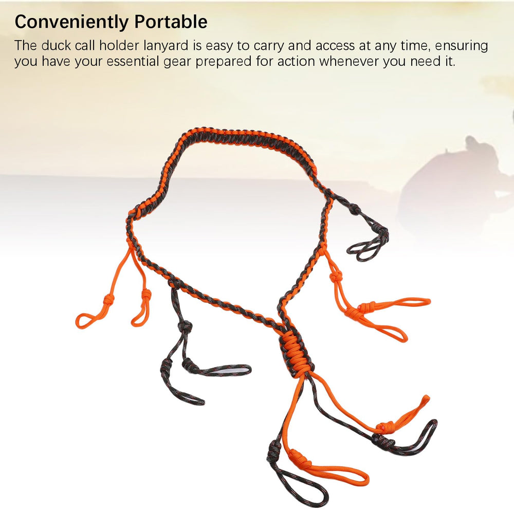 Segrehy duck call lanyard hand-knitted durability for rugged outdoor use.