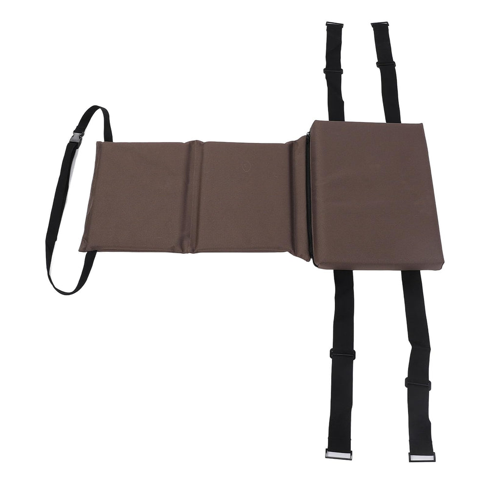 Segrehy hunting blind chair with adjustable cushion enhances comfort during concealment.