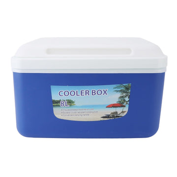Segrehy blue cooler at the beach ready for cold beverages