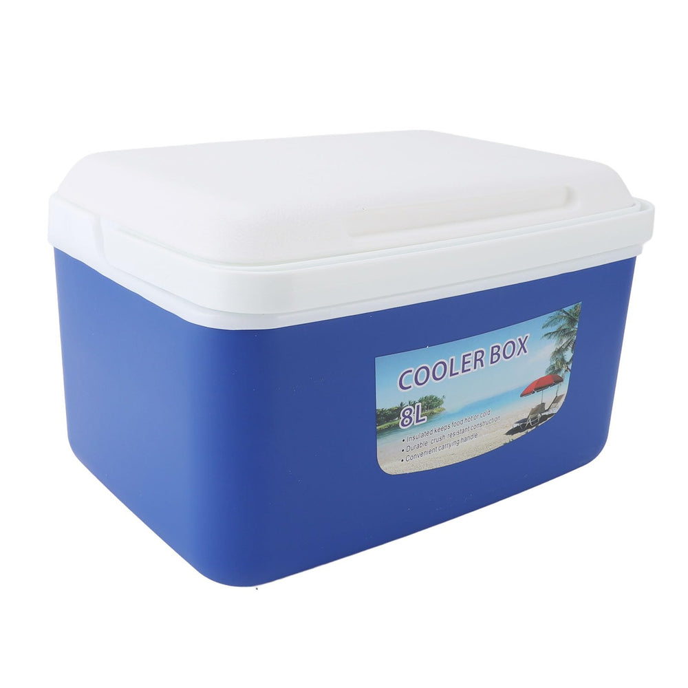 Segrehy portable blue cooler in car for travel and picnics