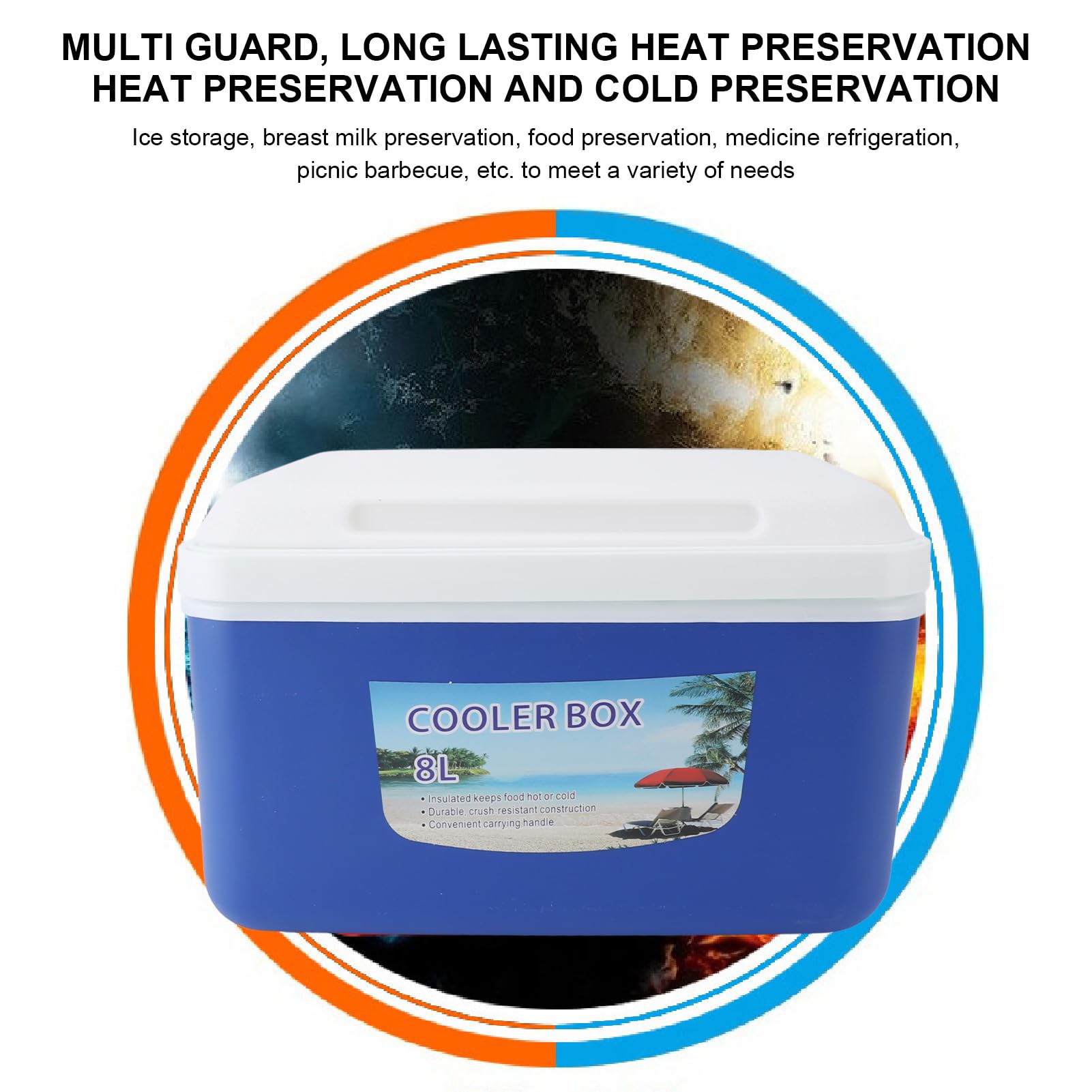 Segrehy blue 8L cooler closeup showing clean exterior