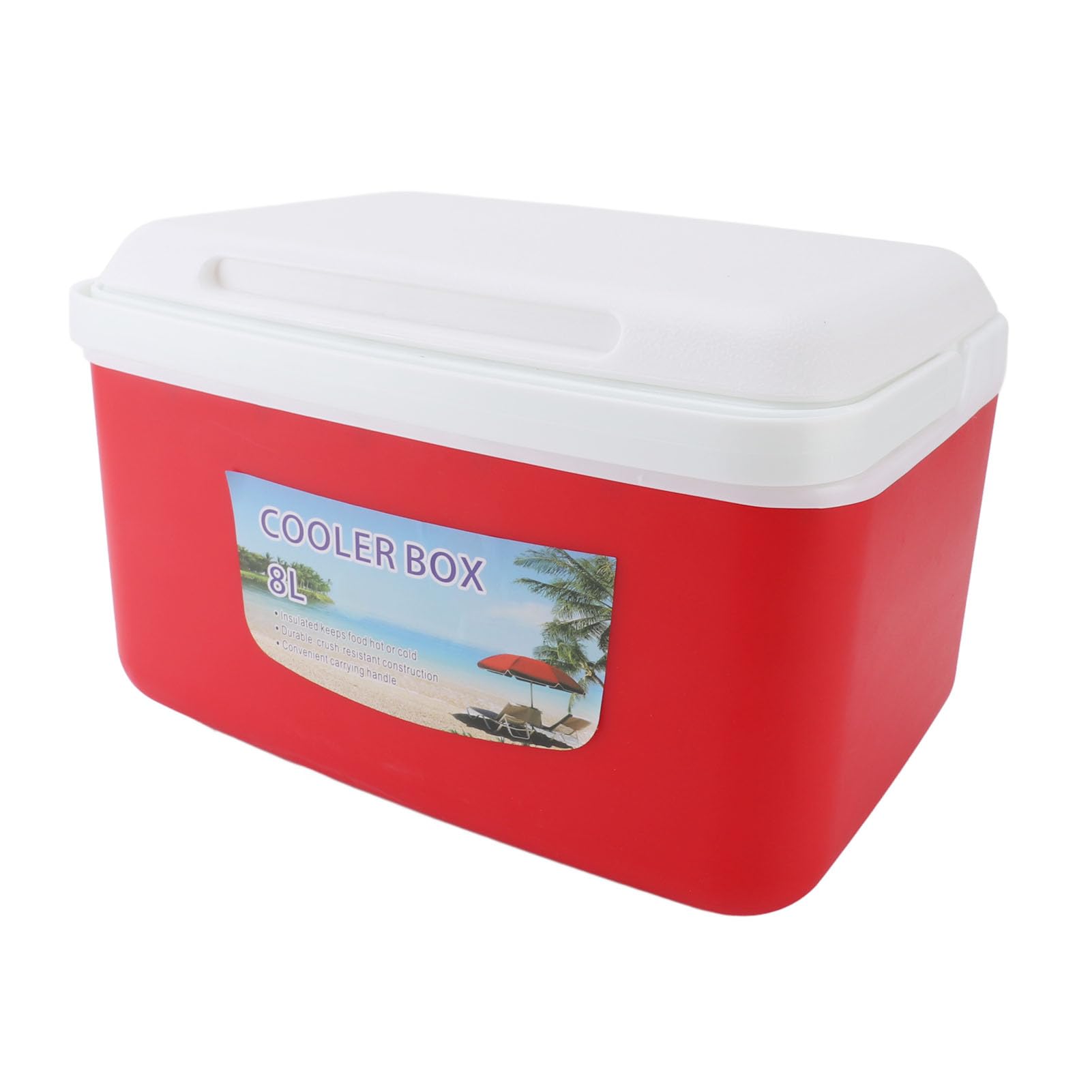 Segrehy 8L cooler red side view highlighting portability