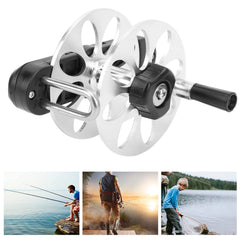 Segrehy speargun reel showcasing aluminum construction and textured finish